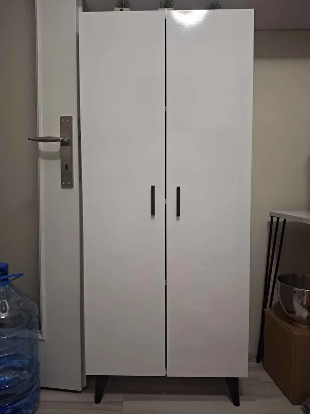 2 Kapaklı 4 Raflı Çok Amaçlı Dolap