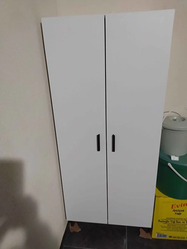 2 Kapaklı 4 Raflı Çok Amaçlı Dolap