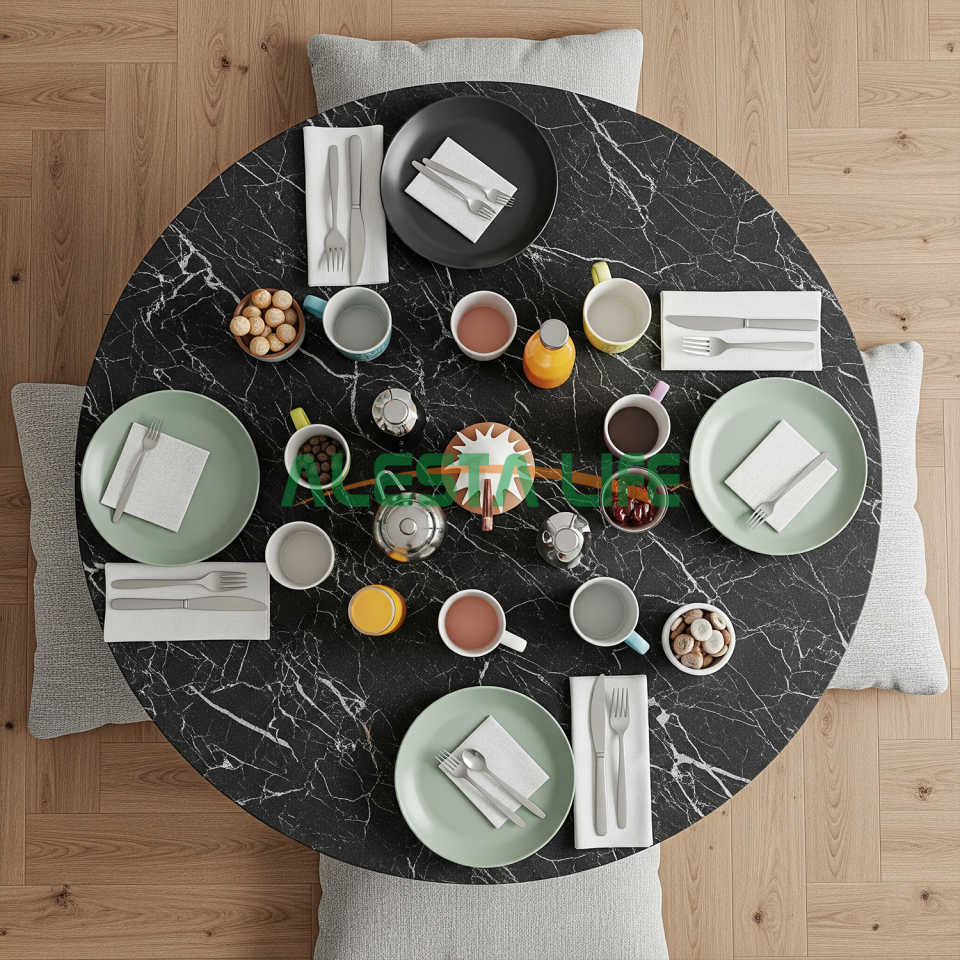 Alesta Life 90 Cm Katlanır Yer Sofrası | Oyun Masası & Hamur Açma Tahtası