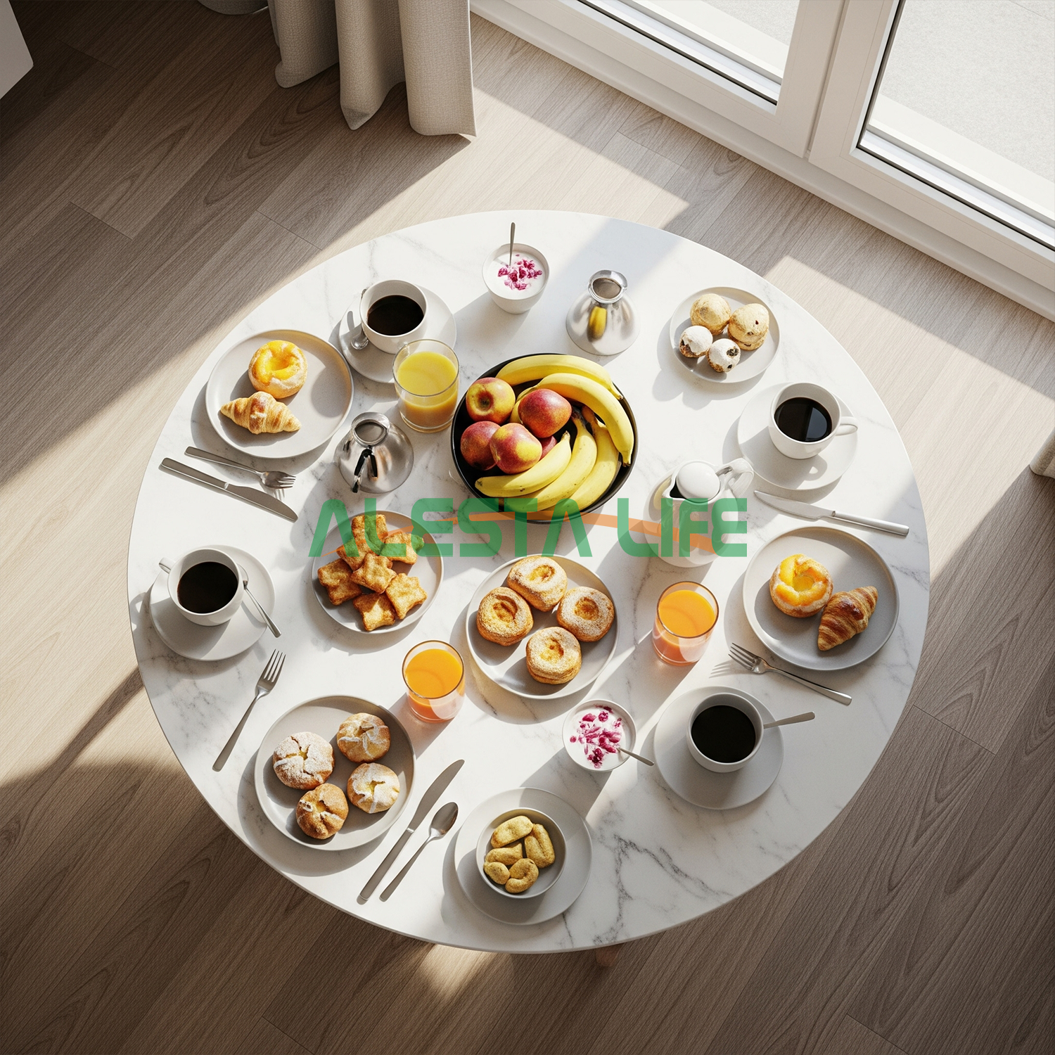 Alesta Life 90 Cm Katlanır Yer Sofrası | Oyun Masası & Hamur Açma Tahtası