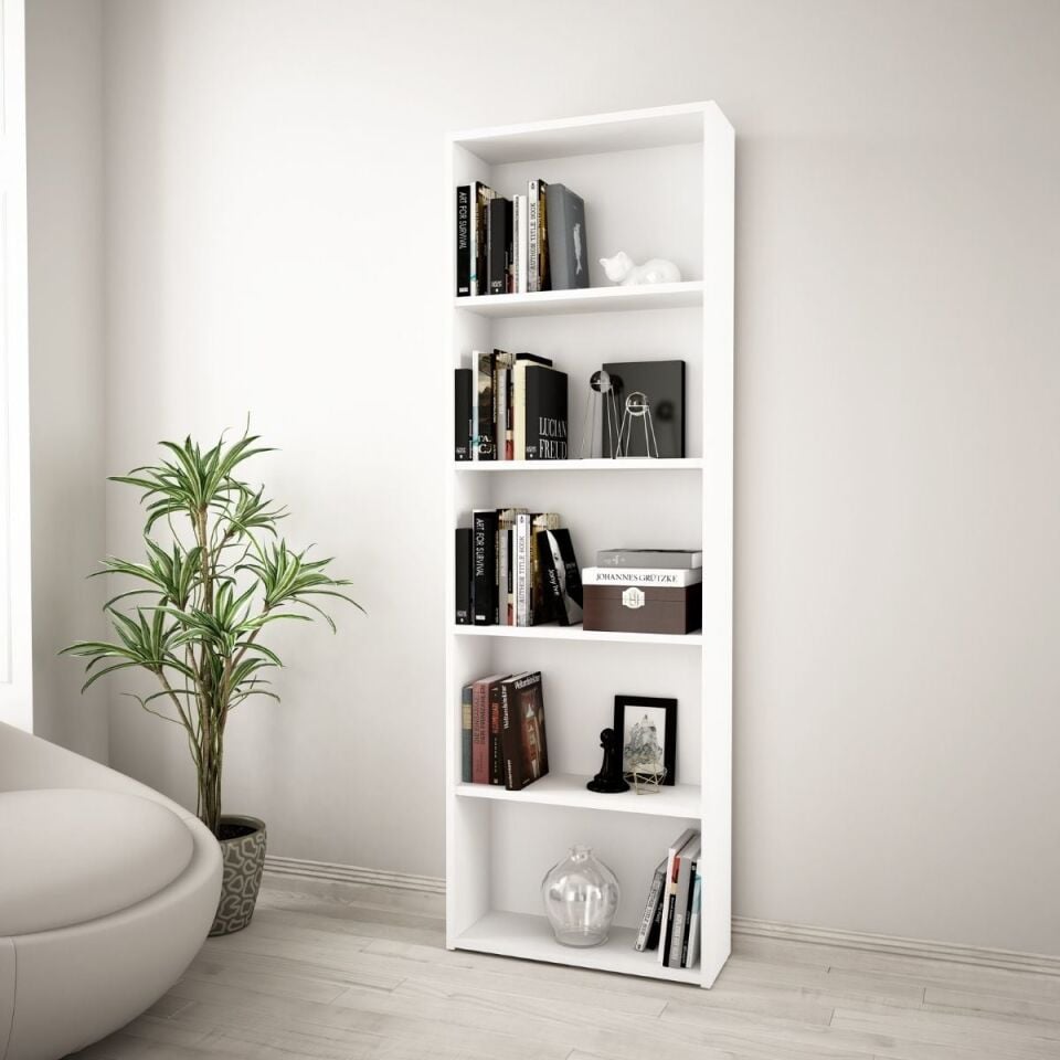 Alesta Life 5 Raflı Kitaplık | Modern & Dekoratif Kitaplık