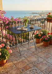 Alesta Life Katlanabilir Masa 60x90 cm BEYAZ - ALESTA - MERMER BEYAZ