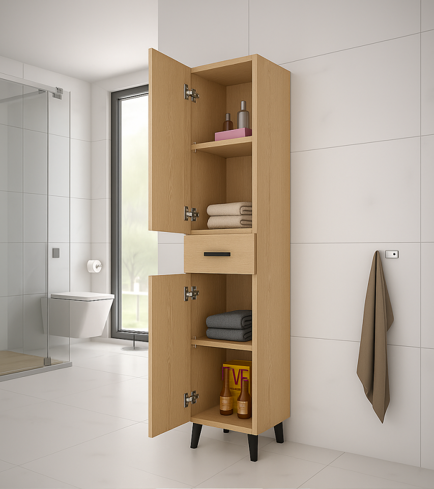 2 Kapaklı Çekmeceli Mutfak Dolabı | Banyo Dolabı | Kiler Dolabı | Çok Amaçlı Dolap - Sonomo