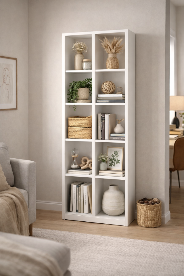 Alesta Life 10 Gözlü Kitaplık | Şık ve Dayanıklı Kitaplık Modeli ALESTA - BEYAZ
