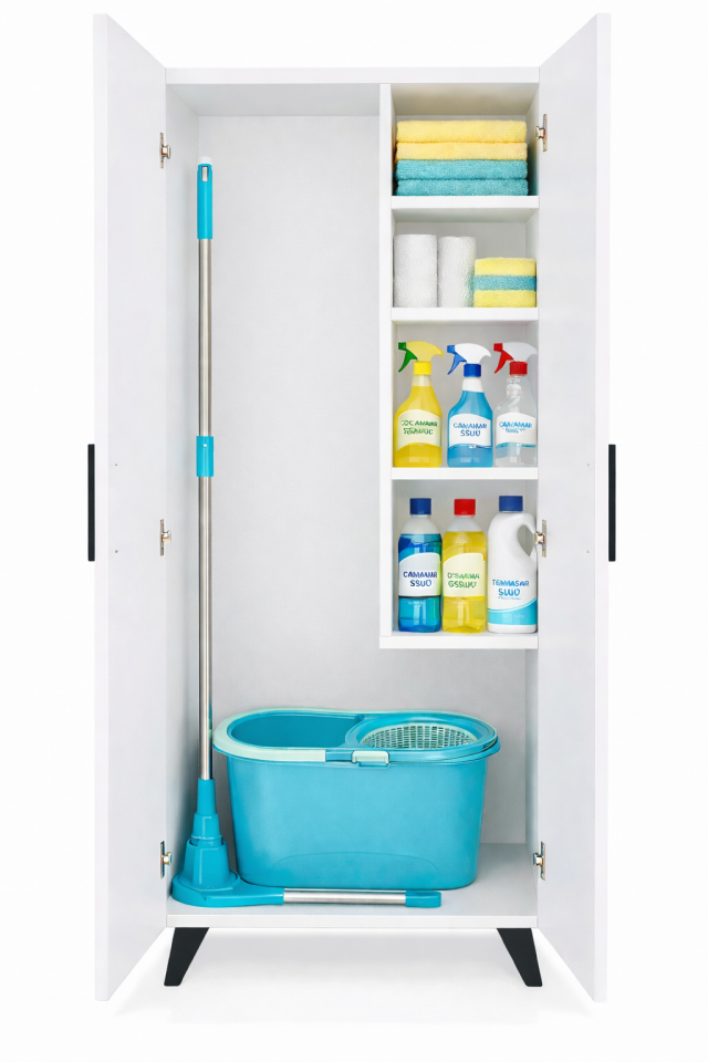 TEMIZLIK DOLABI 160*60*37,7 BEYAZ