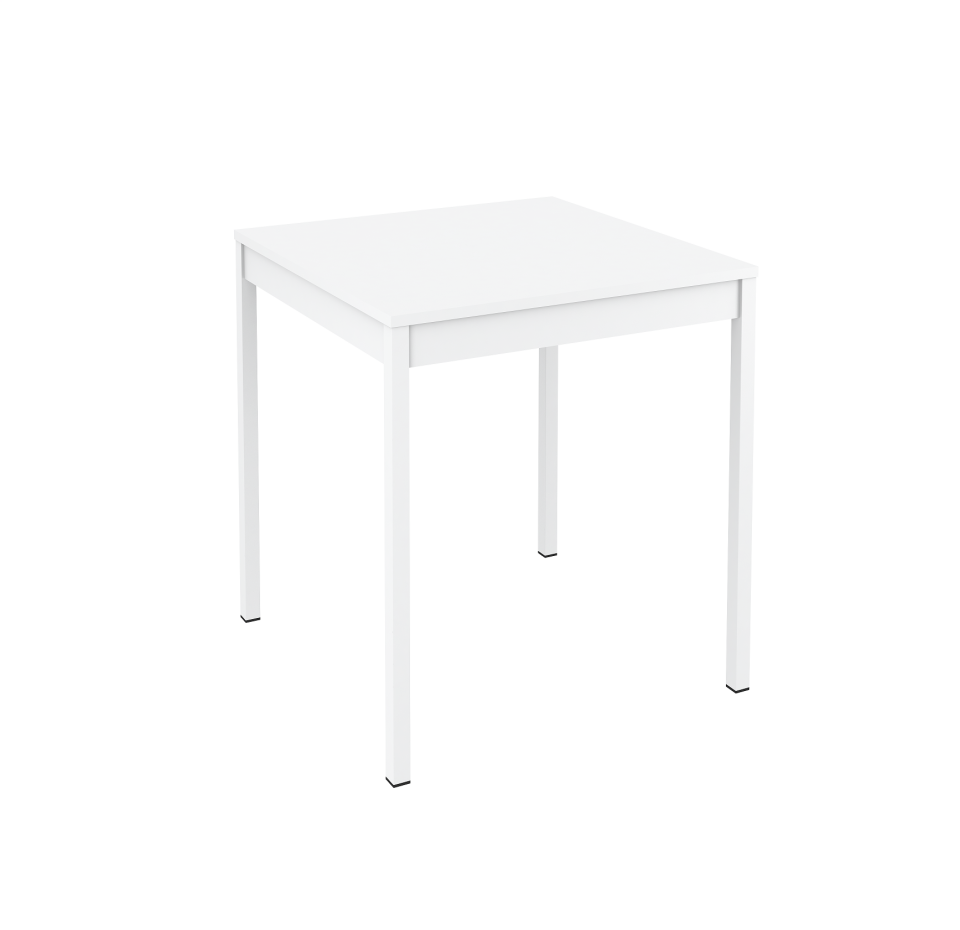 Beyaz Yemek Masası, Mutfak Masası, Çalışma Masası, Metal Ayaklı Masa, Bilgisayar Masası 70x70
