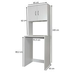 Alesta Life Çamaşır Makinesi Dolabı | Makine Üstü Düzenleyici Banyo Dolabı