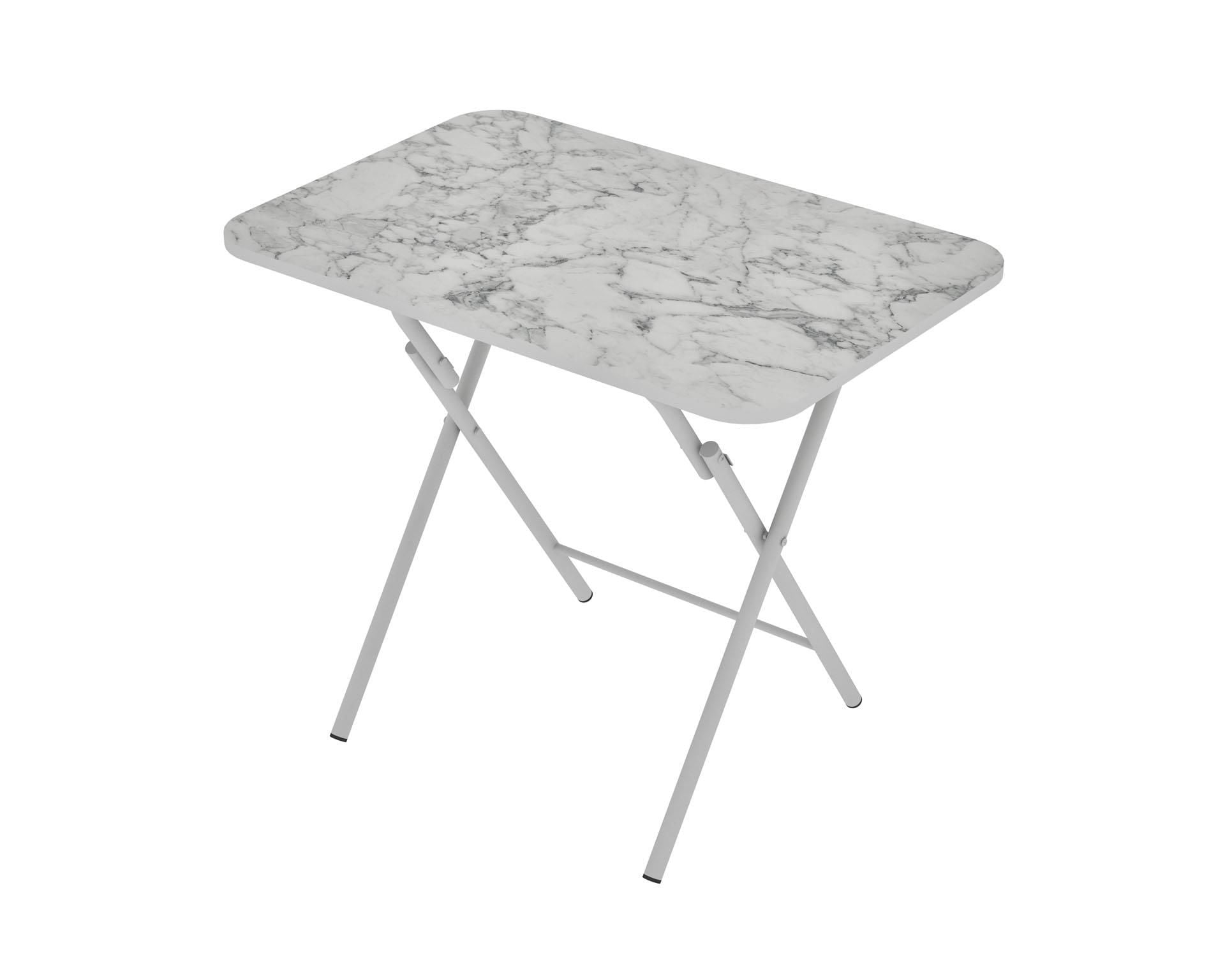 Alesta Life Katlanabilir Masa 60x90 cm BEYAZ - OZEL MARKA - MERMER BEYAZ