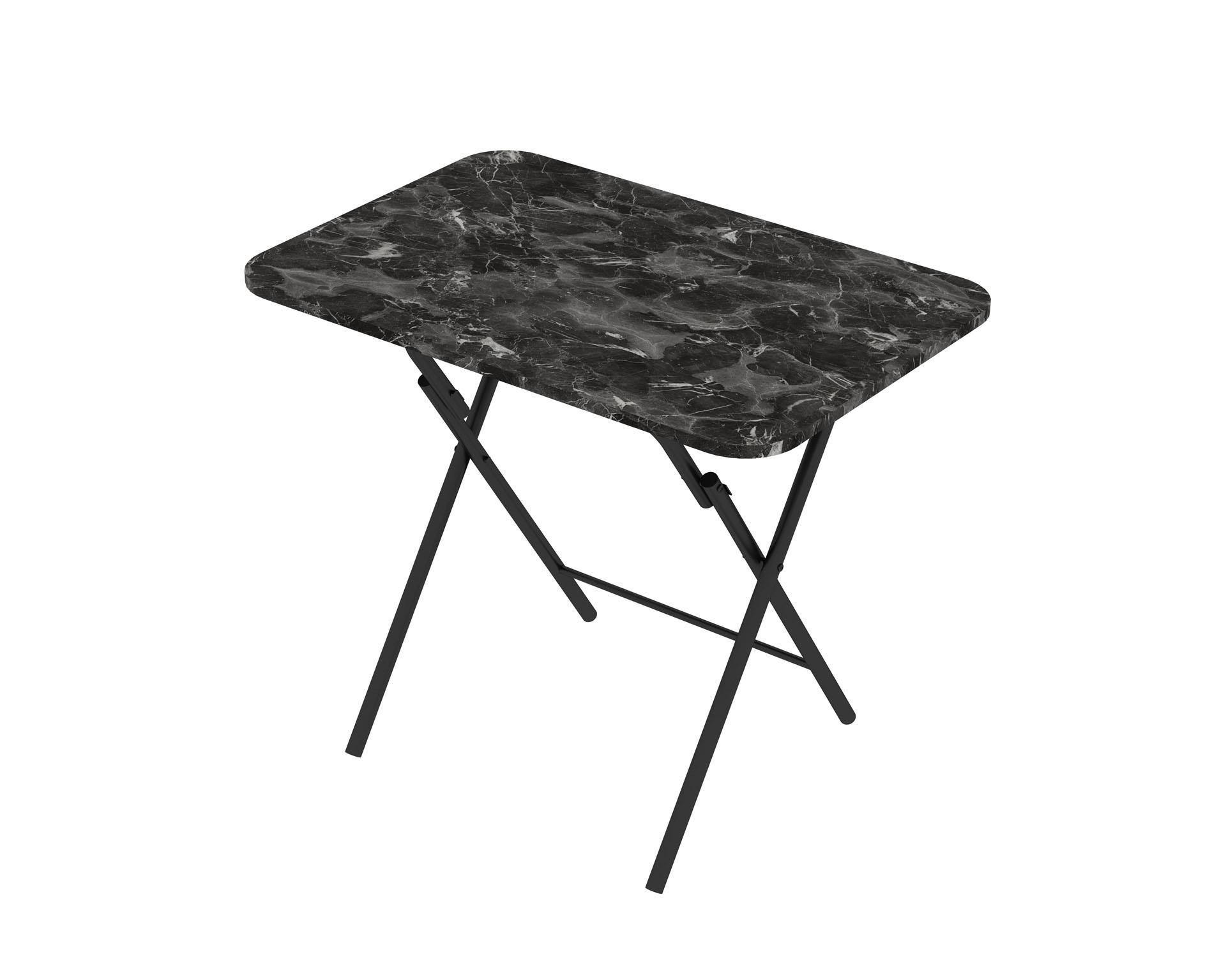 Alesta Life Katlanabilir Masa 70x110 cm SİYAH - MERMER SİYAH