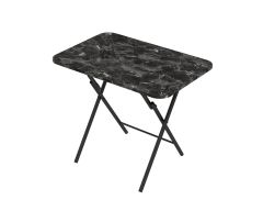 Alesta Life Katlanabilir Masa 70x110 cm SİYAH - MERMER SİYAH