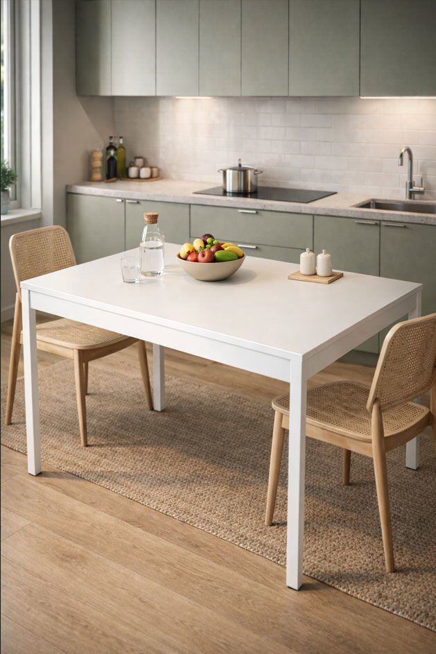 Alesta Life Mutfak Masası | Yemek, Çalışma ve Bilgisayar Masası 70x120 cm - Metal Ayaklı